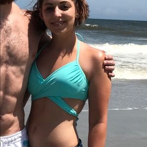 Victoria’s Secret teal body wrap bikini top